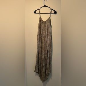 Olive green pattern boho romper